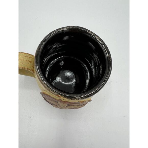 Vintage Coffee Cup Sports Theme Soccer Football Pottery Small 3in - Picture 5 of 8